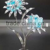 k9 Crystal Flower With Golden Plated thumbnail-2