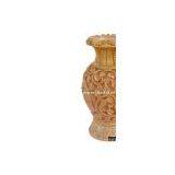 Hand Carved Wooden Decorative Vase India Fair Trade Art thumbnail-1