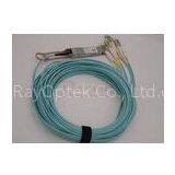 Active Cable QSFP+ Optical Transceiver 100M Transmission on OM3 With 5m Pigtail