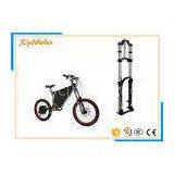 Black Electric Bike Suspension Fork 210mm Maximum Rotor Size