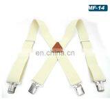 2017 factory design 5cm width elastic ribbon strong clips mens suspenders work suspender