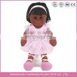 Wholesale China Factory Made OEM African Stuffed Fabric Rag 18 Inch Doll Black Soft American Indian Dolls With Cloth