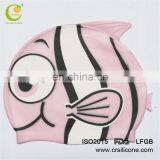 Silicone Rubber Children Swimming Cap Adult Men Women Waterproof Swim Caps thumbnail-2