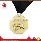 3D Custom Basketball Award Medal in Antique Gold Finishing thumbnail-3