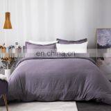 Hot Sell Ins Style Grey Purple 100% Microfiber 3 Piece Bed Sheet Set Full King Duvet Cover thumbnail-2