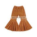 Posh Girl Burgundy Velvet Bell Bottoms Children Pant Kids Flare Pants thumbnail-6