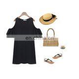 Large Plus Size Women's Clothing Thin Lotus Leaf Wholesale Classic Summer Dress Foreign Trade Off-the-shoulder Dresses thumbnail-3