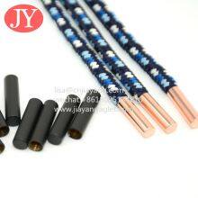 rubber coating metal drawstring cord ends Waist rope drawstring rope  aglet tips custom  polyester metal aglets