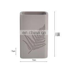 High Quality Leave Printed Polyresin European Resin Bathroom Accessories Vanity Set thumbnail-5
