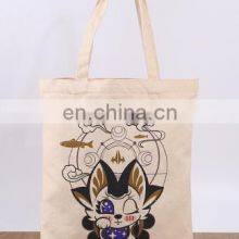 Wholesale Eco-friendly Portable Reusable Large Capacity Fashion Natural Cotton Shopping Canvas Bags With Custom Printed Logo thumbnail-5
