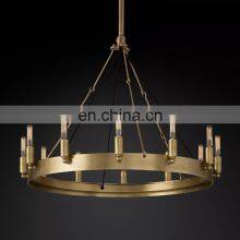 Modern Luxury American Retro Room Hotel Decoration Round Chandelier Lighting Camino Retro Filament Glass Lampshade Chandelier thumbnail-1