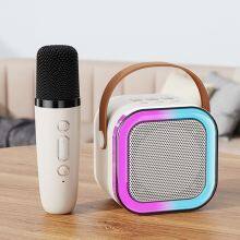 Promotion Wholesale Active Sound Bar Bocinas Bluetooth LED Colorful Rechargeable Disco Karaoke Speaker With Wireless Microphone thumbnail-1