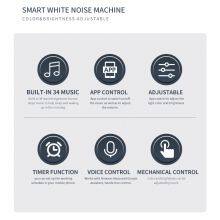 Baby Intelligent White Noise Sound Machine APP Voice Control RGB Light Music Adjustment Temperature Detection Smart Light thumbnail-2