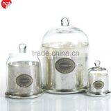 Copper Effect Glass Cloche Candle /hurricane Lanterns/ Copper Candle Jars thumbnail-3