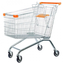European Style Steel Metal Retail Store Push Supermarket Trolley Shopping Cart
