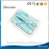 High Quality Dental Disposable Package Set Have Colorful Waterproof Dental Bib,mouth Mirror , Probe, Tweezer thumbnail-2