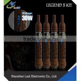 China Supplier Kamry Legend 5 Kit 7~30watt Skull Pattern Wood Mod LED Screen Ecig