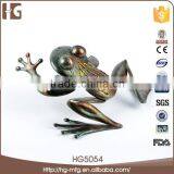 Lovely Design Sitting Metal Frog 18x10x18CMH HG6913 Art Projects Animals for Wholesales
