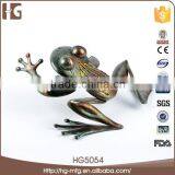 Lovely design sitting metal frog 18x10x18CMH HG6913 art projects animals for wholesales