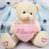 CE Approved Cheap Plush Valentines Teddy Bears Wholesale With Heart thumbnail-1