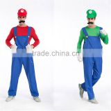Game Mario and Luigi Brothers Halloween Adult Man Cosplay Costumes