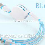 Multifunctional 1m Retractable 4 in 1 Multi Usb Cable for Iphone and for Samsung thumbnail-1