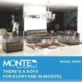 Luxury Classic European Leather Sectional Sofa Set thumbnail-2