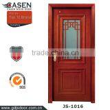 Color Customized Single Swing Door Glass Solid Wood Doors Polish Color in Guangzhou thumbnail-4