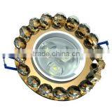 High Quality! Back Wall Lamp Crystal Ceiling LED Downlight 3w
