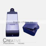 Simple Design Purple Leather Travel Watch Box