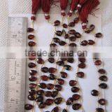Faceted Almond Beads Garnet