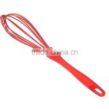 food grade silicone whisk food mixer with PP color handle