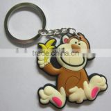 Promotional cute monkey Cheap Plastic Pvc Key Chain