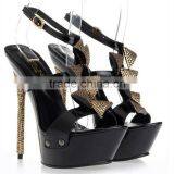 High Big Size Double Platform Sandals With Crystals Hot Sale for Summer 2016 thumbnail-1