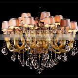 Golden Metal Frame Luxury Chandelier Lighting For Hotel Decoration MD8761-12+6 thumbnail-1