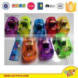 Defferent Design Promotion 5CM Solid and Transparent Color Pull Back Cartoon Car Toys for Kids