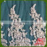 BEST CHOICE FOR WEDDING DRESS SEQUINED BEADS MESH EMBROIDERY FABRIC Quality Choice thumbnail-2