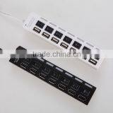 ABS Material 7-Port USB 2.0 Charger Hub With On/Off Switch