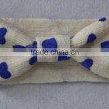 Promotional Cheap White Headband Winter Women Bow Hair Accessories
