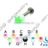 Fashion Piercing Custom Wholesale Colorful Acrylic Lip Labret Ring thumbnail-2