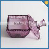 New Stype Votive Purple Ridge Mini Hurricane Glass Candle Jar thumbnail-2