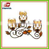 Autumn Festival Metal 3 Owls on Twig With Tea Light Holder thumbnail-1