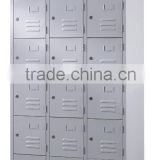 Good sale metallic supermarket storage cabinet with 18 doors steel cabinet clothes locker