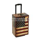 Vintage Wooden Trolley Luggage Case