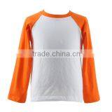 Wholesale 2016 Dark Blue Raglan Shirts Body Pink Trim and Sleeve Boys Matching Girls Kids Fashion Clothes thumbnail-3