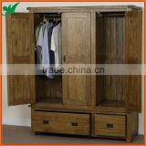 Modern Style 3 Door Wooden Almirah Designs/Triple Wardrobe