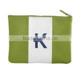 Travel Faux Leather Colorfield Zip Pouch thumbnail-4