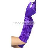 Arm Length Purple Long Satin Gloves thumbnail-2