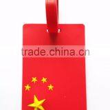 Country Print Rubber Bag Tag Travel Soft PVC Airplane Shape Luggage Tag