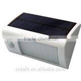 28 Led White Color Round Triangle Lampshade 2200mah Ni-MH Battery PIR Sensor + Light Control Solar Led Wall Light thumbnail-2